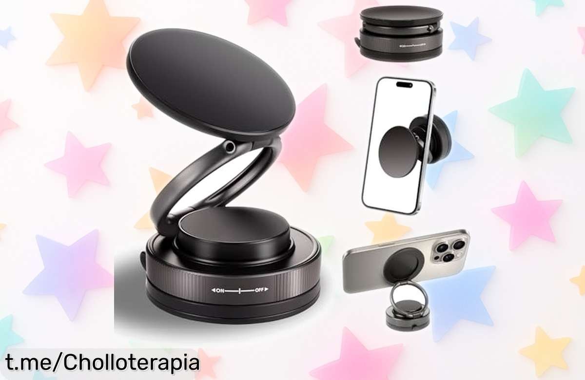 Soporte magnético Suoxiom para móvil en el coche con giro 360° a precio muy bajo, no dejes pasar esta oportunidad y disfruta del viaje sin preocupaciones.