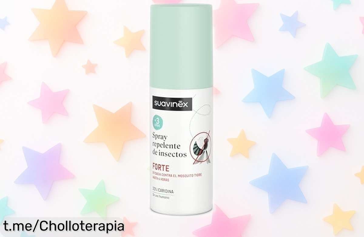 Spray repelente Suavinex para niños y embarazadas, con 20% icaridina. Protege hasta 10 horas y aprovecha este super chollo antes de que se acabe ¡Disfruta sin picaduras ya!