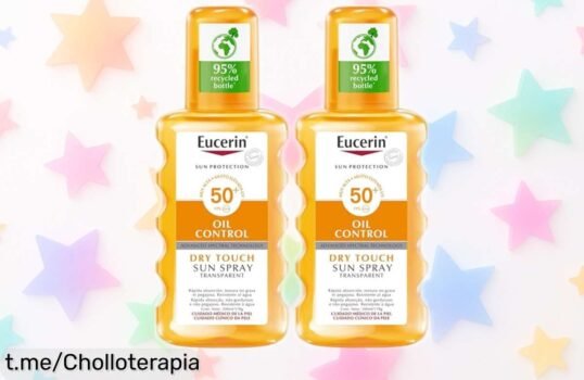 Spray solar FPS 50+ Eucerin Oil Control Dry Touch pack de 2 a precio loco, protege tu piel grasa sin brillo y disfruta del sol. ¡No te quedes sin él, las unidades vuelan!