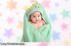 Suave toalla bebé con capucha personalizada Gaosh, un regalazo que vuela de precio loco, ¡aprovecha este super chollo antes de que se acabe!