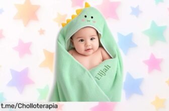 Suave toalla bebé con capucha personalizada Gaosh, un regalazo que vuela de precio loco, ¡aprovecha este super chollo antes de que se acabe!