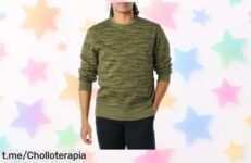 Sudadera Amazon Essentials de forro polar en verde camuflaje, ahora a precio rebajado, ¡no te quedes sin ella y abrígate con estilo antes de que se acabe!