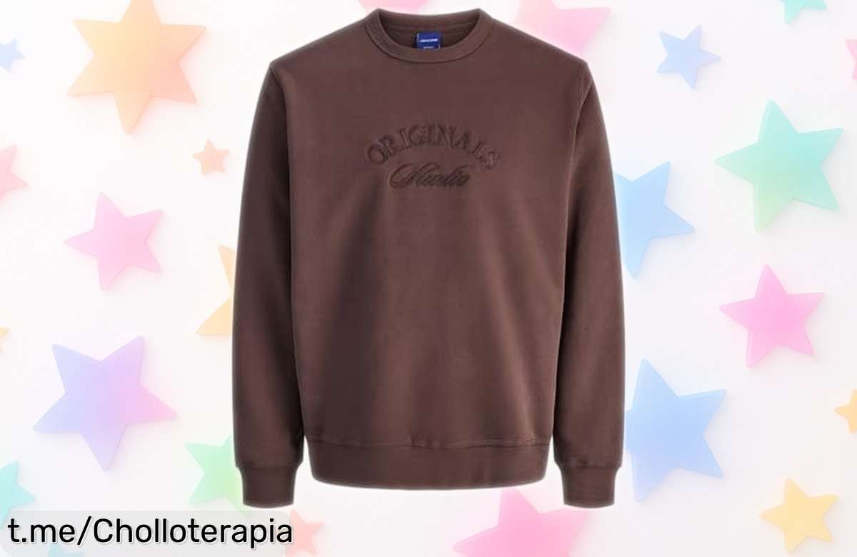 Sudadera Jack & Jones caoba, un chollazo con diseño único que lleva tu look casual al siguiente nivel. ¡Date prisa, se agotan en un abrir y cerrar de ojos!