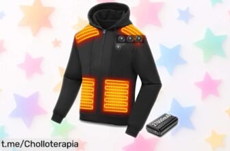 Sudadera calefactable Wholede para hombre y mujer, calor inmediato en 8 zonas y cargador incluido, el precio loco de esta oferta no se volverá a repetir ¡Calienta tus aventuras ya!