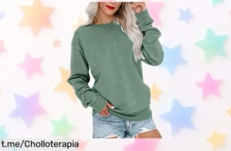 Sudadera casual verde Bingerlily, super chollo rebajada que combina con todo y te hará sentir imparable en cualquier plan ¡Aprovecha esta oferta antes de que acabe!