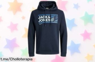 Sudadera con capucha Jack & Jones Jjecorp en navy blue, ¡precio rebajado que vuela! Moderno diseño y bolsillo frontal para tu estilo street; no dejes pasar esta oportunidad única.