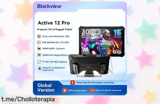 Tablet resistente Blackview Active 12 Pro con proyector, super oferta a precio loco por tiempo limitado: ¡siente la tecnología en tus manos antes de que se agote!
