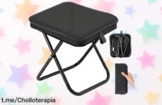 Taburete plegable muyohix ultra ligero para camping, ahora rebajado a un precio increíble. ¡Haz tus viajes más cómodos con esta oferta que no querrás perder!
