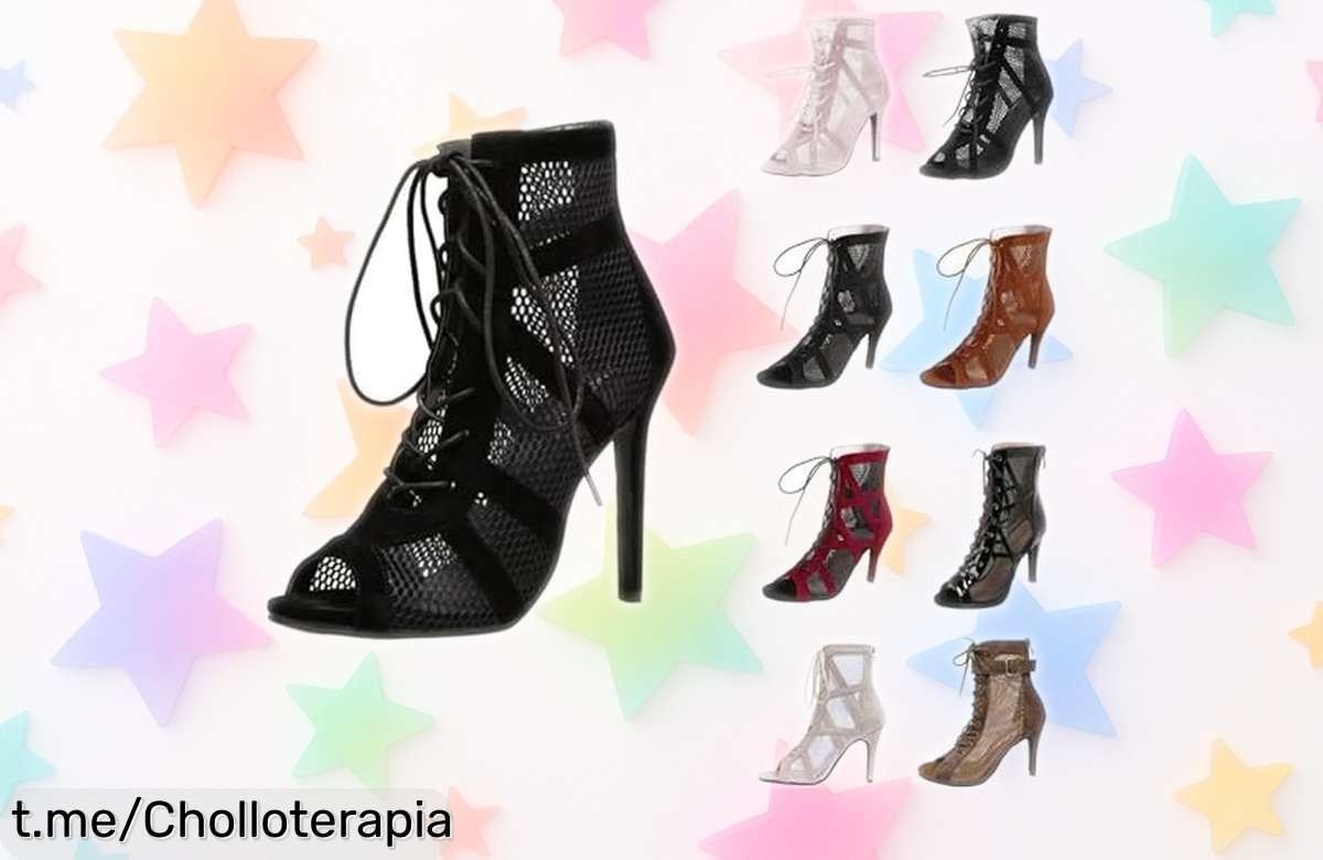 Tacones de baile mujer con tiras de malla: ofertón brutal solo por tiempo limitado, ¡brillando en cada paso jamás fue tan fácil! No pierdas esta oportunidad única ahora mismo.