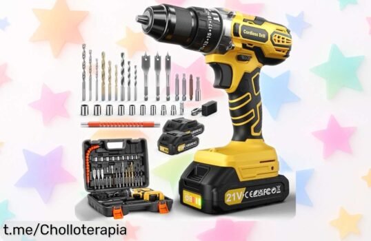 Taladro percutor a batería VIWKO 21V con 25+3 niveles de par y luz LED, ¡rebajado a un precio loco! Corre ya antes de que se terminen las unidades y empieza tu proyecto con fuerza.