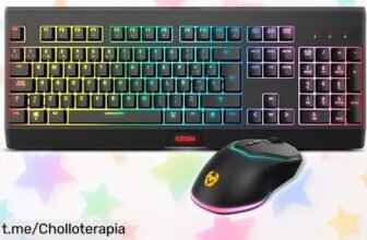 Teclado y ratón inalámbricos KROM Kabala con RGB a precio rebajado, disfruta cada partida sin enredos ni cables; ¡aprovecha este super chollo y siente la emoción del juego al máximo!