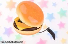 Teléfono fijo Vbestlife en forma de hamburguesa, la decoración divertida que necesitas ¡con precio rebajado! Regala momentos inolvidables antes de que se acabe esta oferta irresistible.