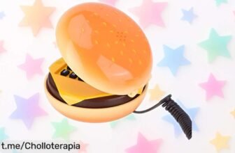 Teléfono fijo Vbestlife en forma de hamburguesa, la decoración divertida que necesitas ¡con precio rebajado! Regala momentos inolvidables antes de que se acabe esta oferta irresistible.