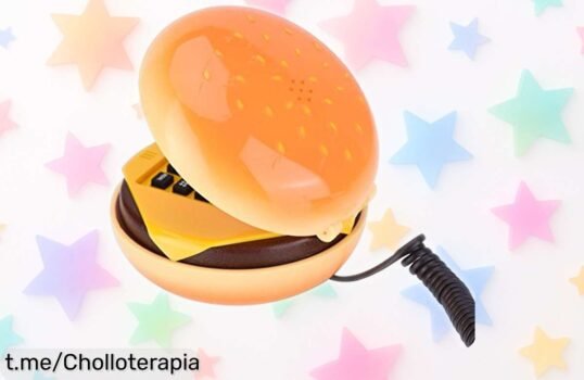 Teléfono fijo Vbestlife en forma de hamburguesa, la decoración divertida que necesitas ¡con precio rebajado! Regala momentos inolvidables antes de que se acabe esta oferta irresistible.