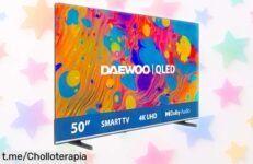 Televisor QLED 50 pulgadas Daewoo con imagen 4K y sonido Dolby a precio rebajado, ¡no dejes pasar esta oportunidad y disfruta del cine en casa como nunca!