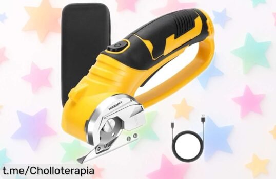 Tijeras eléctricas WODHMIEY con luz LED para cortes perfectos ahora a un precio rebajado que no se repetirá. ¡Haz tus proyectos brillantes hoy mismo!