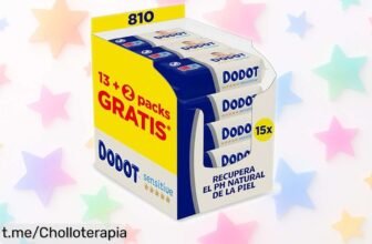 Toallitas sensitive para bebé Dodot en oferta: 15 paquetes con 810 unidades al precio más bajo, ¡mima a tu pequeño sin irritaciones y aprovecha este super chollo ahora!