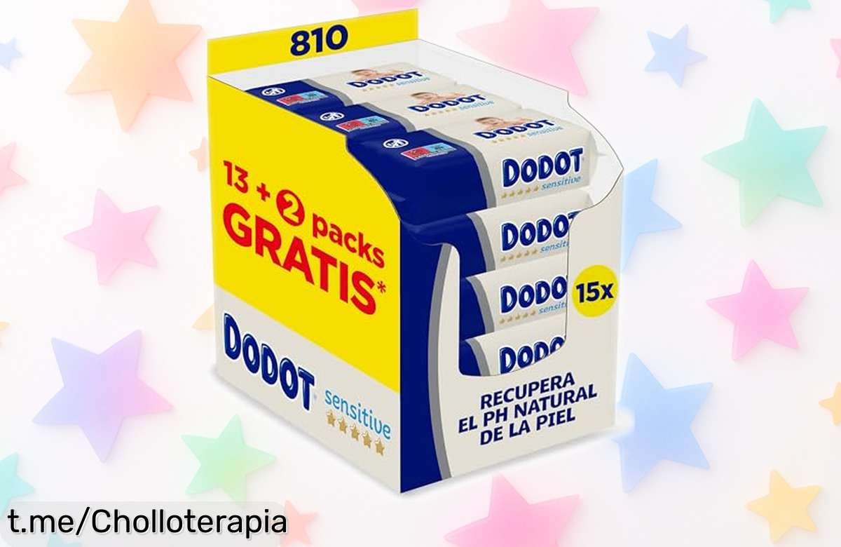 Toallitas sensitive para bebé Dodot en oferta: 15 paquetes con 810 unidades al precio más bajo, ¡mima a tu pequeño sin irritaciones y aprovecha este super chollo ahora!