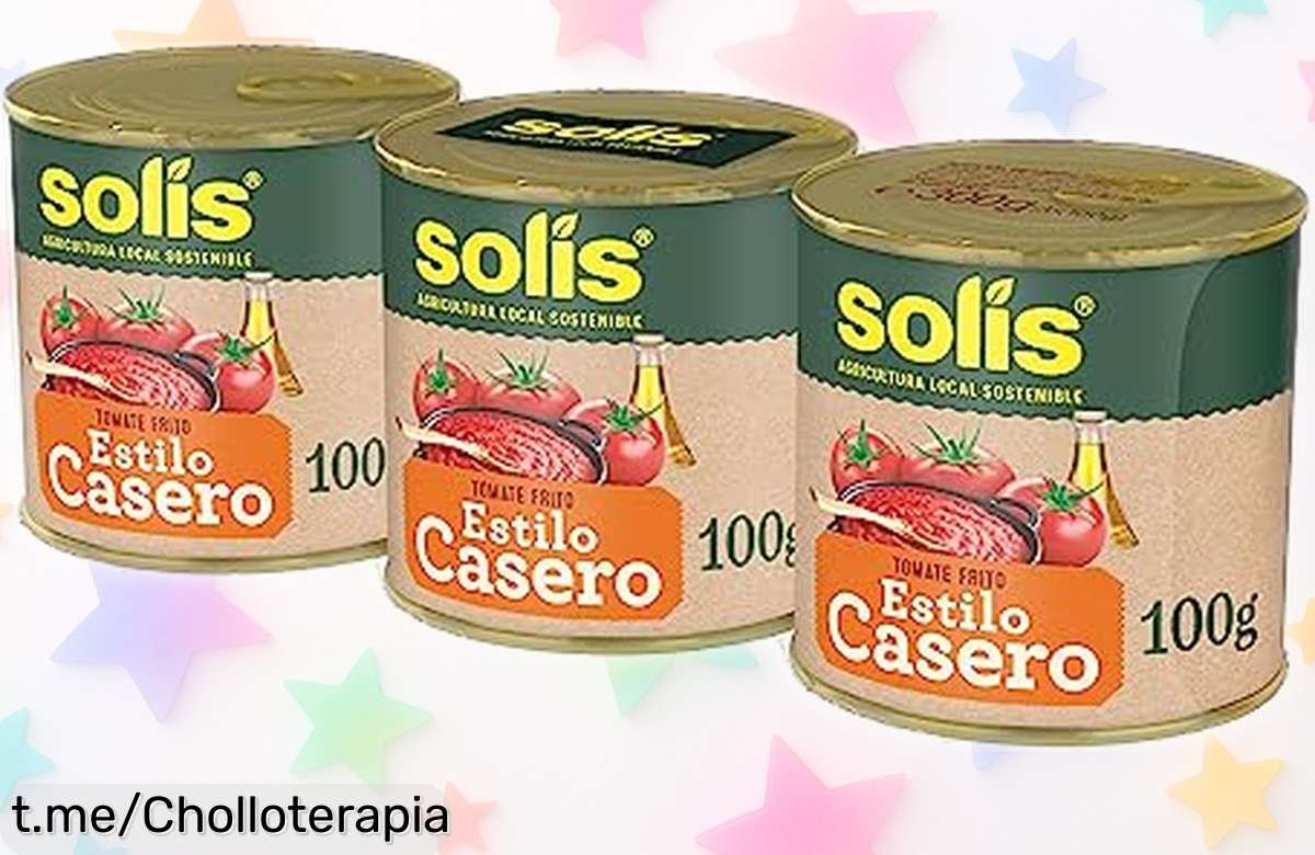 Tomate frito estilo casero Solís tripack en lata; sabor auténtico y natural a precio rebajado, ¡no dejes pasar este super chollo que alegrará tus platos ya!