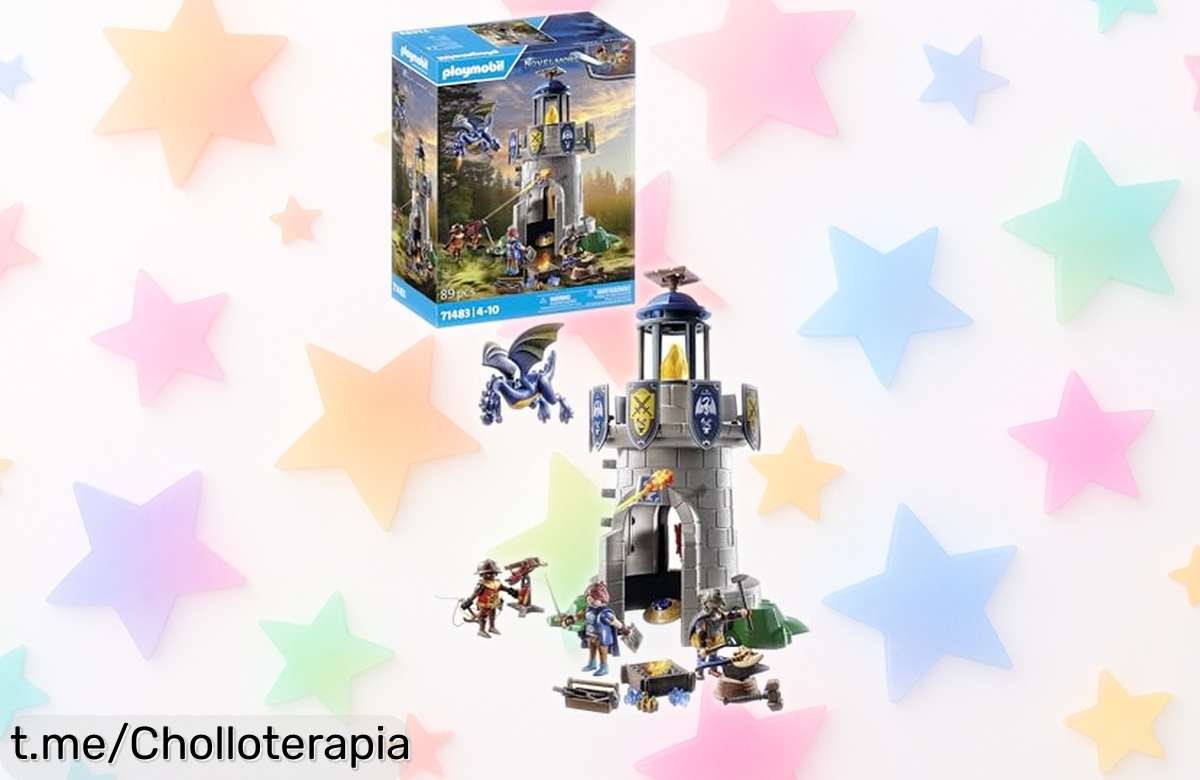 Torre de caballeros PLAYMOBIL Novelmore 71483 con dragón y herrero ¡Oferta única para horas de diversión a precio rebajado que tu pequeño no dejará escapar!