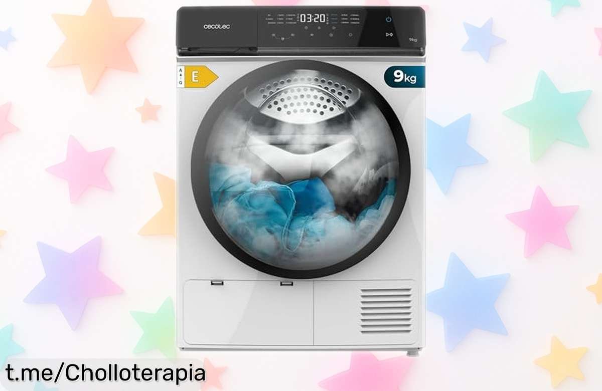 Transforma tu colada con la secadora Cecotec Bolero DressCode Dry 9400 a precio muy bajo; disfruta de arrugas mínimas y más tiempo para lo que realmente importa, ¡no te lo pierdas!