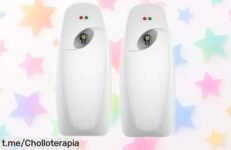 Transforma tu hogar con el dispensador automático de ambientadores Elqubkan, pack de 2 a un precio rebajado que no te puedes perder ¡Dale vida y frescura a cada rincón antes de que se agoten!