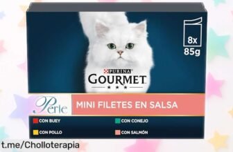 Trocitos jugosos Perle Mini Filetes en salsa para gatos adultos, ahora rebajados: ¡80 sobres irresistibles que harán saltar de alegría a tu michi! No lo pienses más y mímalo hoy.