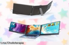 Un increíble monitor portátil triple Ygretyrjh de 14” para maximizar tu espacio y disfrutar al instante, ahora a un precio rebajado que no verás nunca más. ¡Apresúrate y no te quedes sin el tuyo!