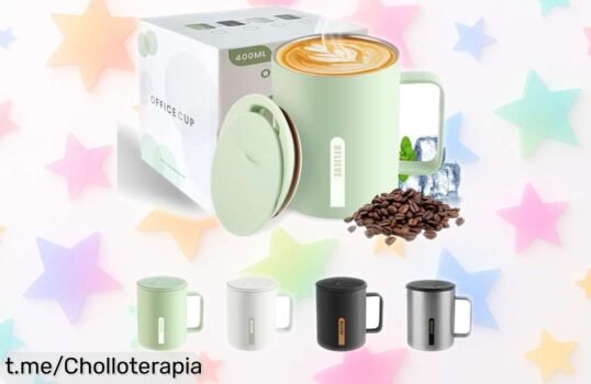 Vaso térmico de acero inoxidable que mantiene tu bebida perfecta durante horas, ¡super chollo a precio loco! Lleva contigo el sabor y frescura sin preocupaciones.