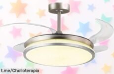 Ventilador de techo Bel Air Home DUNE con luz LED y control remoto a precio rebajado, ¡crea la atmósfera perfecta en casa y aprovecha este super chollo antes que se acabe!