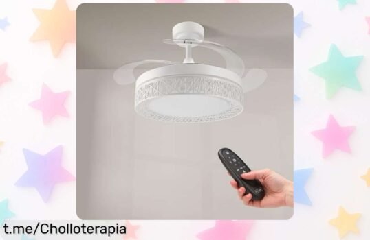 Ventilador de techo led White Aqua 66W mimotec a precio rebajado: el aliado perfecto para tu verano e invierno, refresca y ilumina instantáneamente. ¡No te quedes sin él!