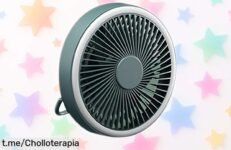 Ventilador recargable USB BEEOFICEPENG con mando a distancia, ¡super chollo que no se repite! Da un giro fresco a tu día y atrapa la brisa en cualquier rincón.