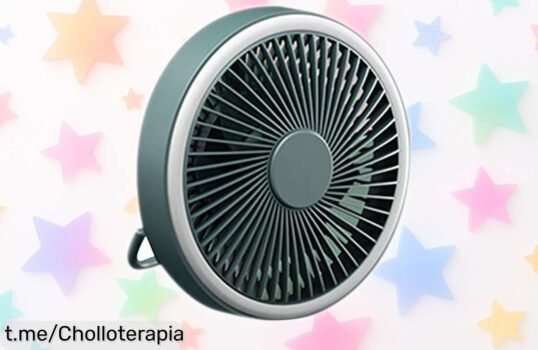 Ventilador recargable USB BEEOFICEPENG con mando a distancia, ¡super chollo que no se repite! Da un giro fresco a tu día y atrapa la brisa en cualquier rincón.