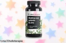 Vitaminas para cabello con biotina, zinc y selenio: ¡un año de cuidados por un precio rebajado que vuelan! No pierdas la oportunidad de fortalecer tu belleza.