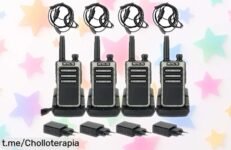 Walkie talkie Retevis RB666: mantén la comunicación al instante con 4 unidades a precio rebajado, ¡aprovecha este super chollo y no te quedes sin el tuyo ya!