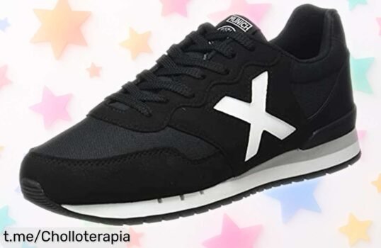 Zapatillas Dash negras de Munich con suela antideslizante a un precio rebajado, ¡corre por las tuyas y siente la energía al pisar en cada paso!