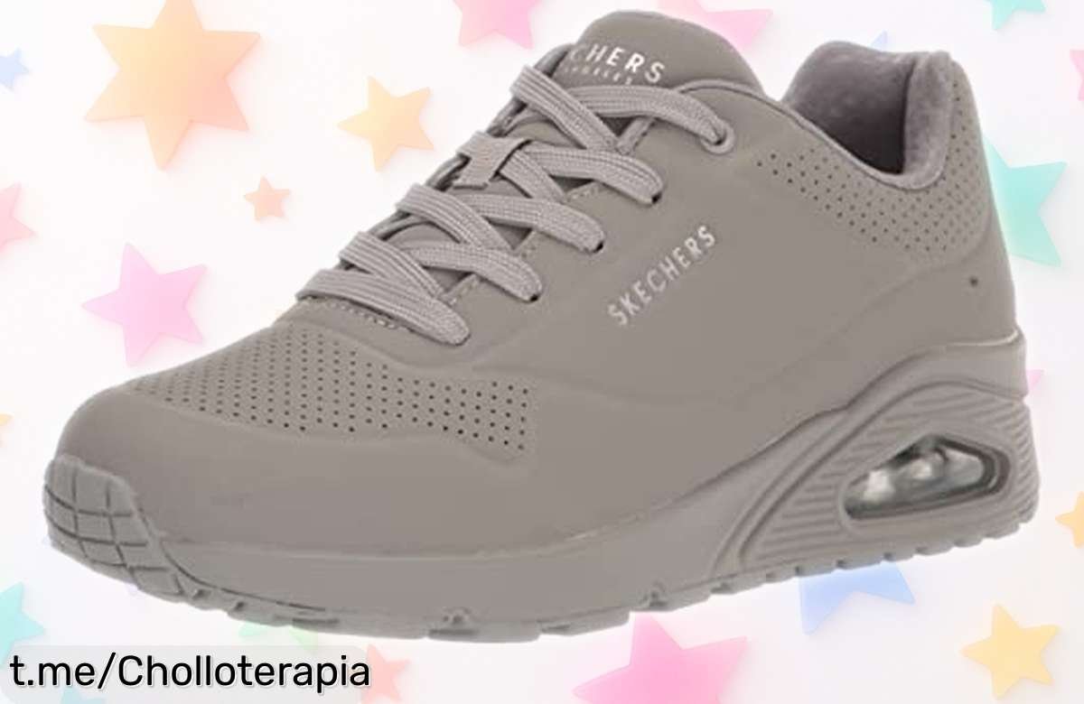 Zapatillas Skechers Uno Gray Durabuck a precio rebajado que cuidan tu cada paso. ¡Aprovecha este chollazo y renueva tu estilo antes de que vuelen!