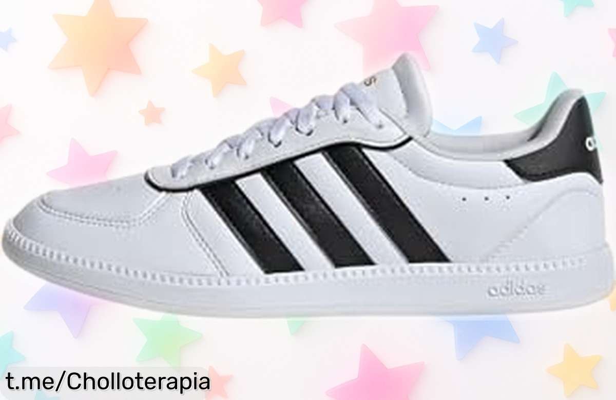 Zapatillas adidas Breaknet en blanco y negro, diseño clásico con detalles dorados a precio rebajado ¡Últimas unidades para brillar sin límite!