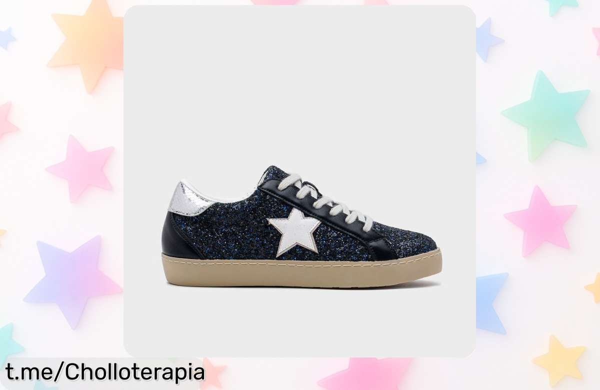 Zapatillas con brillo glitter y estrella animal print: chollazo limitado que hará brillar tu estilo único, ¡no dejes pasar esta oportunidad antes de que se agoten!