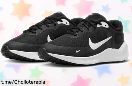 Zapatillas para correr unisex niños Nike Revolution 7: diseño espectacular y refuerzo extra a un precio loco, no te pierdas este chollo por tiempo limitado ¡Haz que cada paso cuente!
