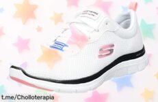 Zapatillas para mujer Skechers Flex Appeal 4.0 a un precio rebajado, corre ya y disfruta de cada paso como nunca antes. ¡No te quedes sin las tuyas!