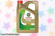 Aceite de motor 5W30 Castrol EDGE en garrafa de 4 litros, protección brutal para tu motor a precio loco, ¡no lo dejes escapar antes que desaparezca!