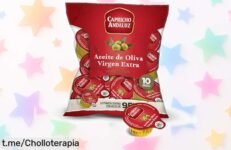 Aceite de oliva virgen extra Capricho Andaluz en monodosis 10ml, ¡un ofertón que no volverá! Calidad premium a precio loco, corre antes que se acabe y disfruta su sabor.