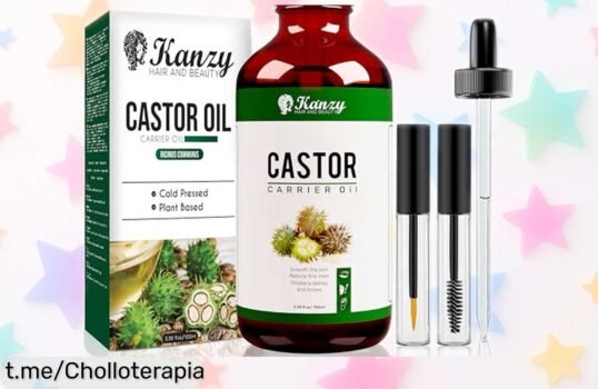 Aceite de ricino Kanzy para pestañas, cejas y pelo: un chollazo que fortalece tus uñas y elimina sequedad en la piel a un precio loco que no podrás rechazar.