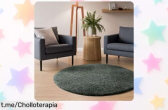 Alfombra redonda de pelo largo Interiyou Sofia, el ofertón que alegra tu hogar con colores chulísimos y se lava en la máquina. ¡Renueva tu suelo antes de que desaparezca!