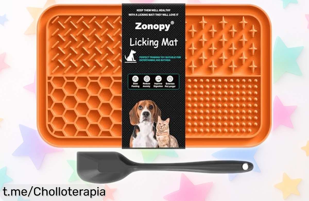 Alfombrilla Zonopy para perros y gatos con ventosas, perfecta para calmar a tus peludos nerviosos ¡Aprovecha este ofertón que les hará disfrutar más la hora de comer!
