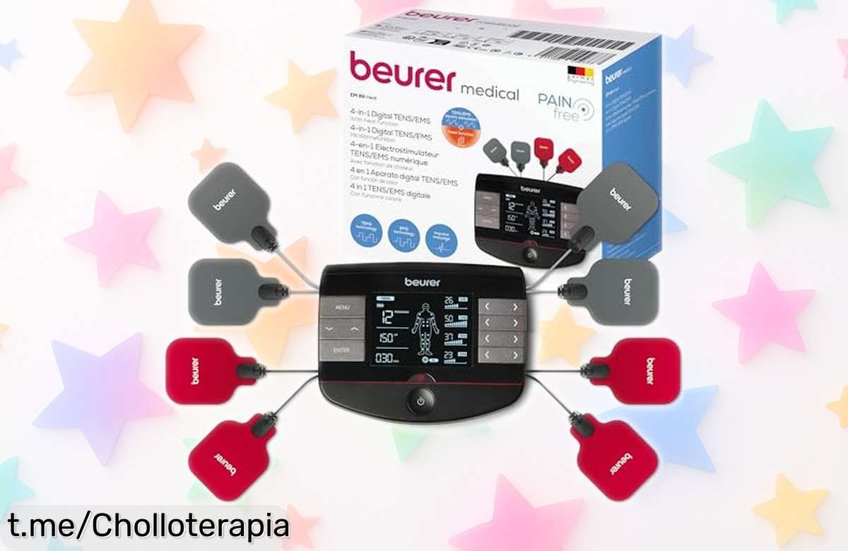 Alivio inmediato con el electroestimulador Beurer EM 89: masaje y calor a precio de ganga, ¡no te quedes sin el tuyo antes de que se agoten!
