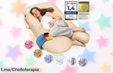 Almohada de embarazo en forma de U Junior XL. Bajada de precio brutal, ideal para tu espalda y lactancia. No te lo pierdas, ¡haz que cada noche cuente!