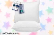 Almohadas Utopia Bedding en pack de 2, el chollo perfecto para dormir como un rey y renovar tu cama sin complicaciones. ¡No te quedes sin ellas!