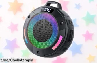 Altavoz Bluetooth Aowoka potente y resistente al agua con luces RGB que flotan, ¡un ofertón tirado de precio que no querrás dejar pasar!